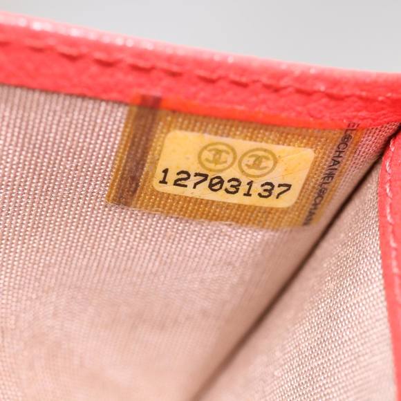 CHANEL Camelia Card Case Leather Pink CC Auth bs4704 - Picture 12 of 16